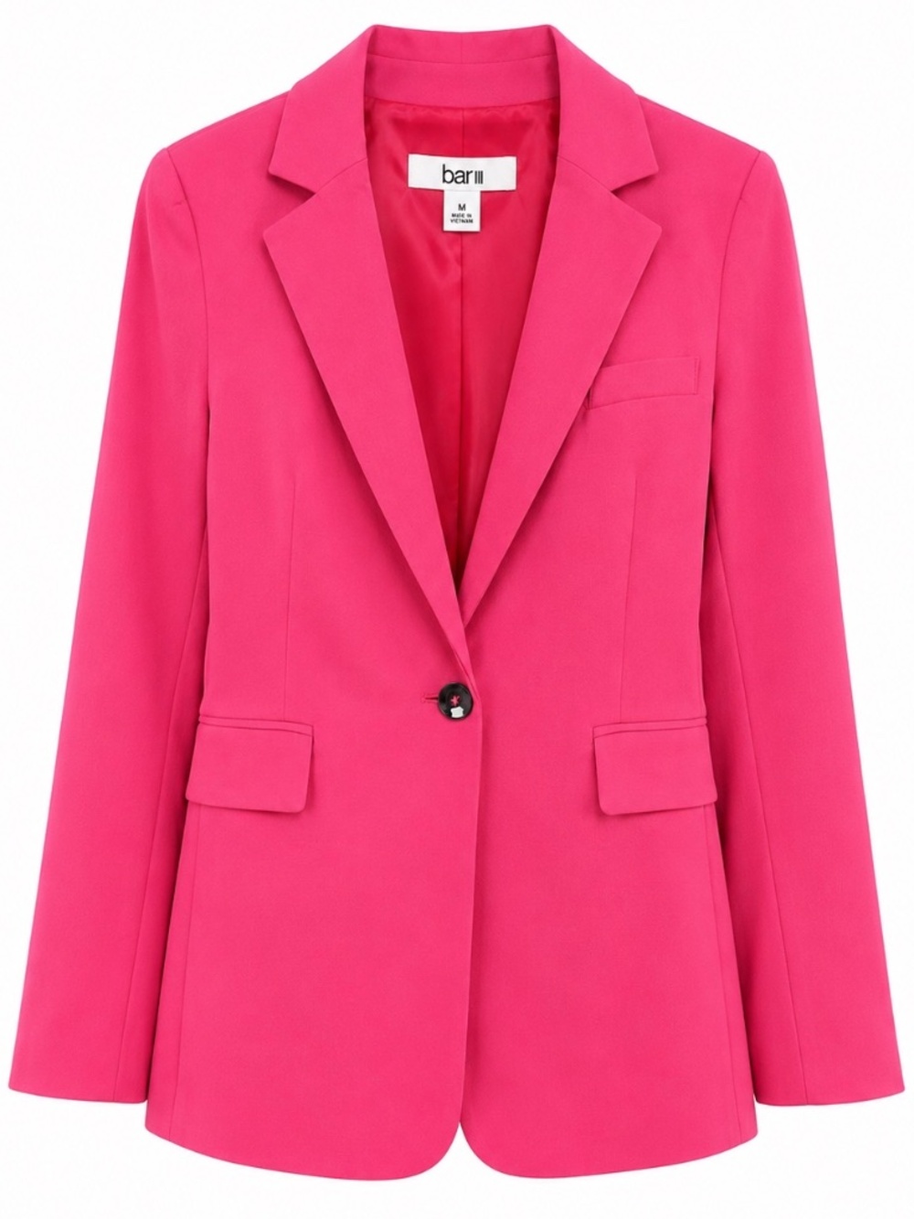 Bar III Hot Pink Tailored Blazer Jacket Medium